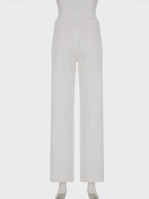 ストレートイージー裏起毛パンツ