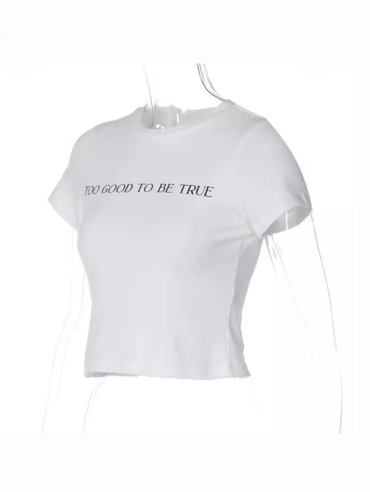 TOO GOOD TO BE TRUE ロゴプリントTシャツ