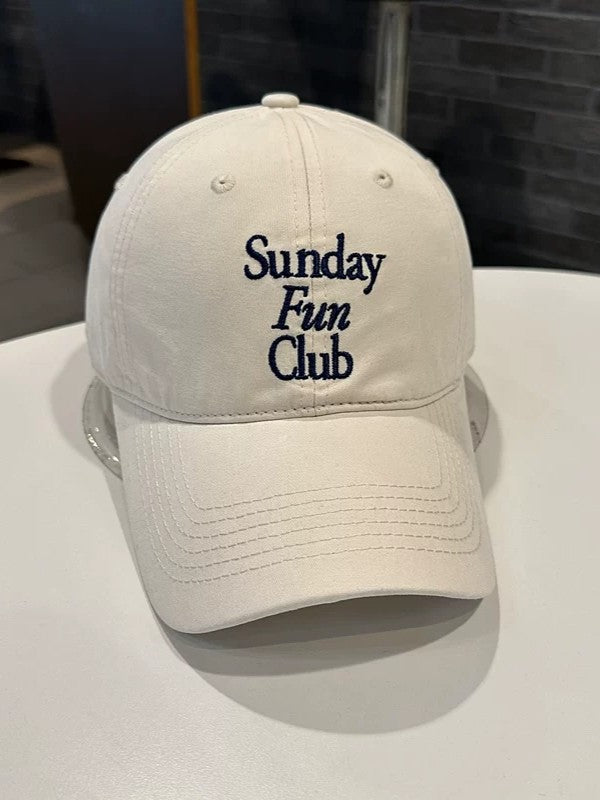 Sunday Fun Club 刺繍Cap