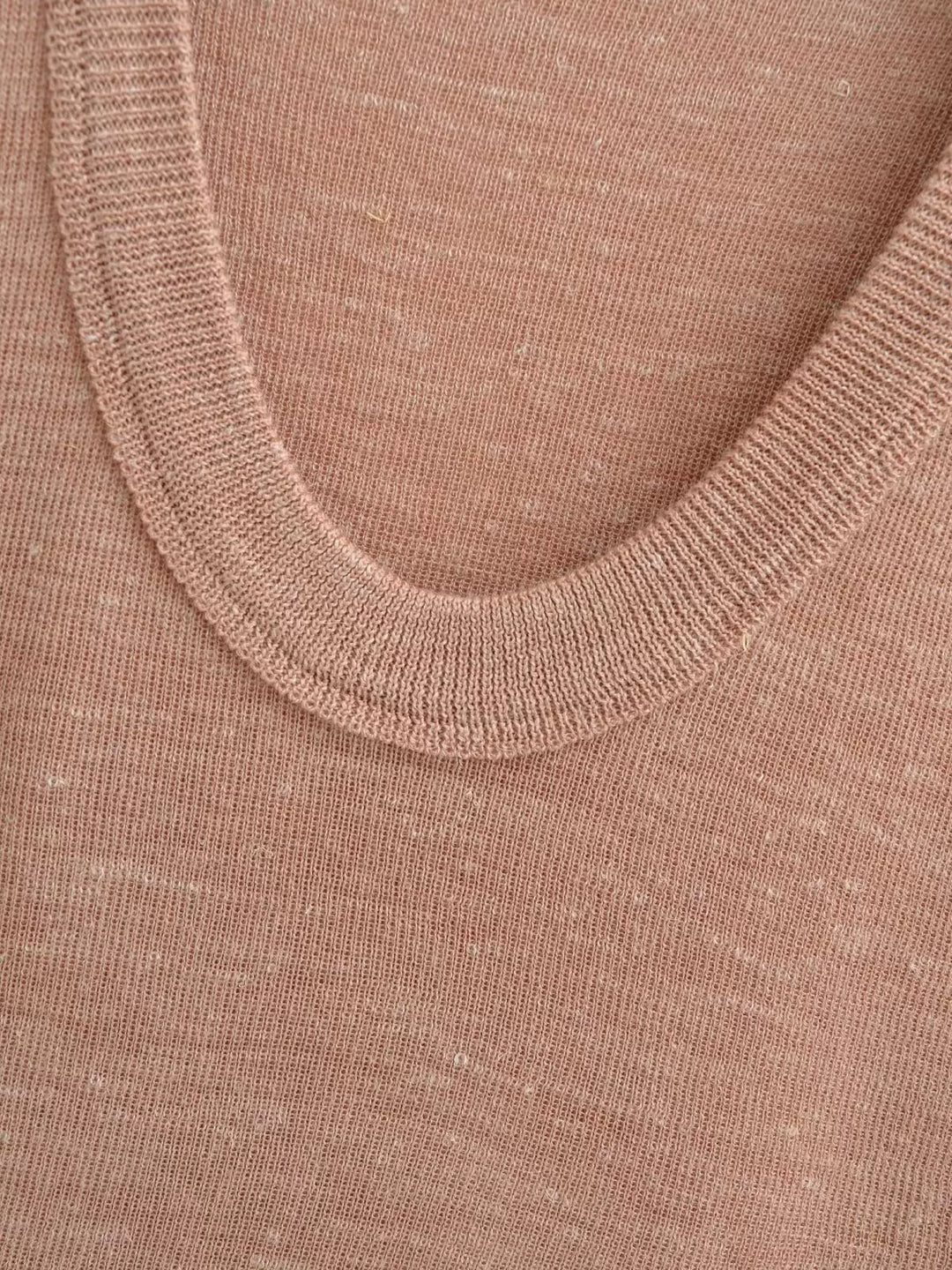 リネンタッチサマーニットUネックTシャツ