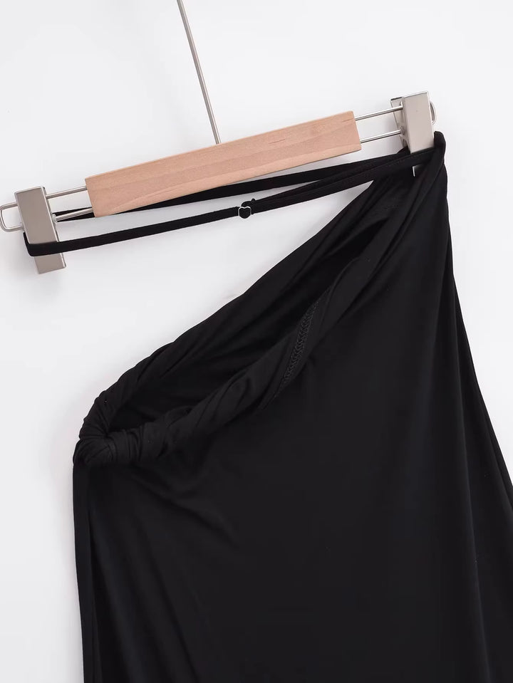 アシンメトリードレープスカート