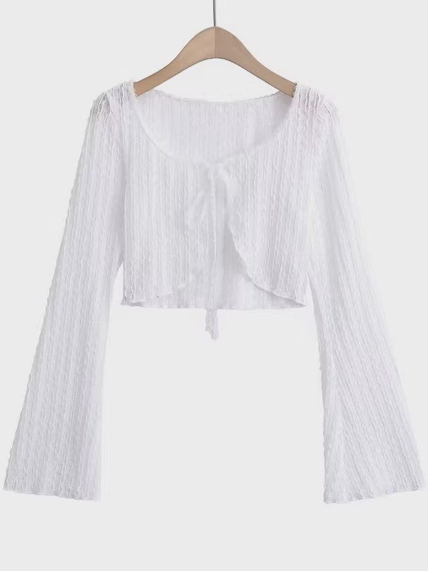 シアークレープリボンカーディガン