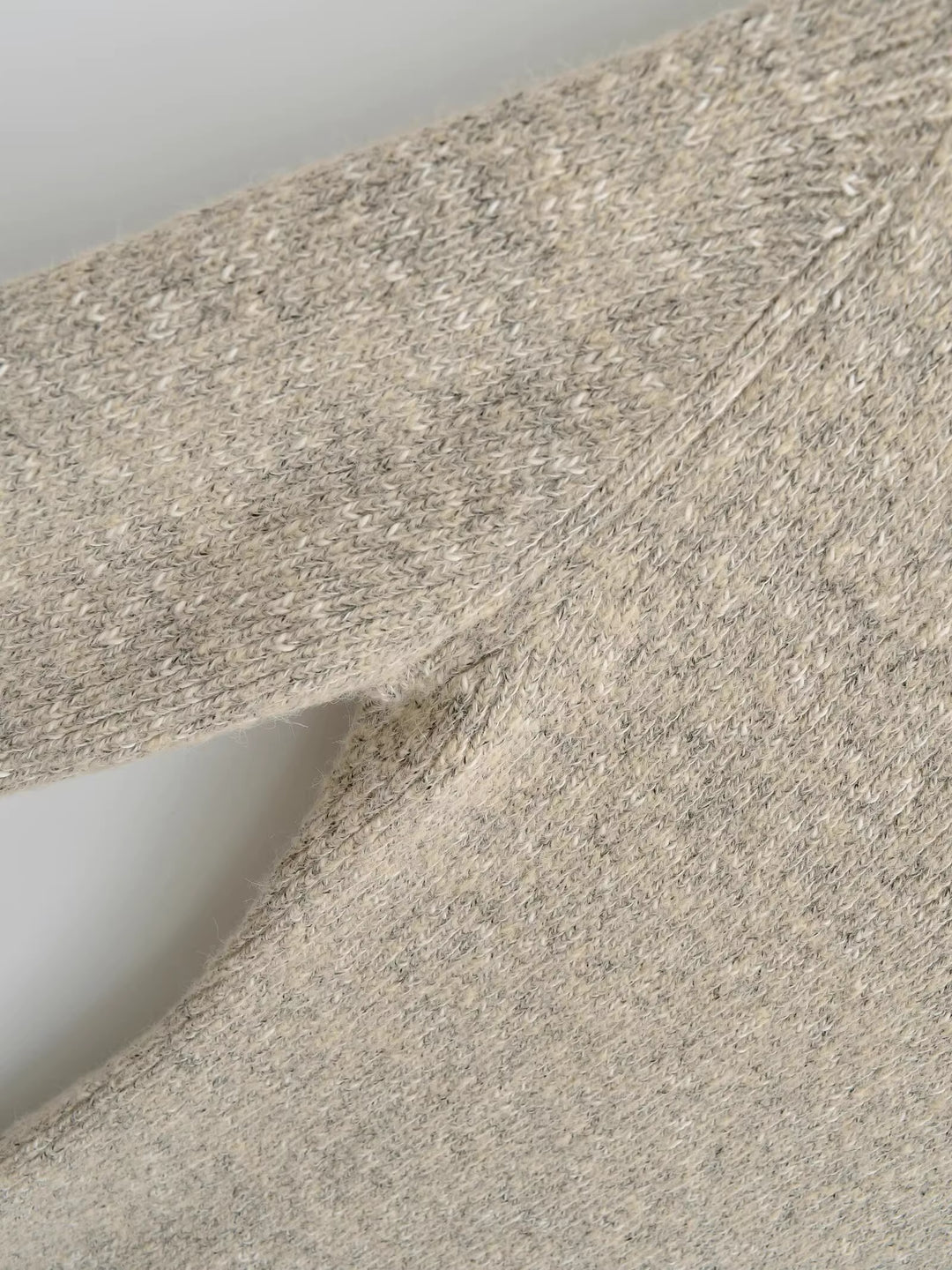 フレアスリーブメランジニットミニワンピース