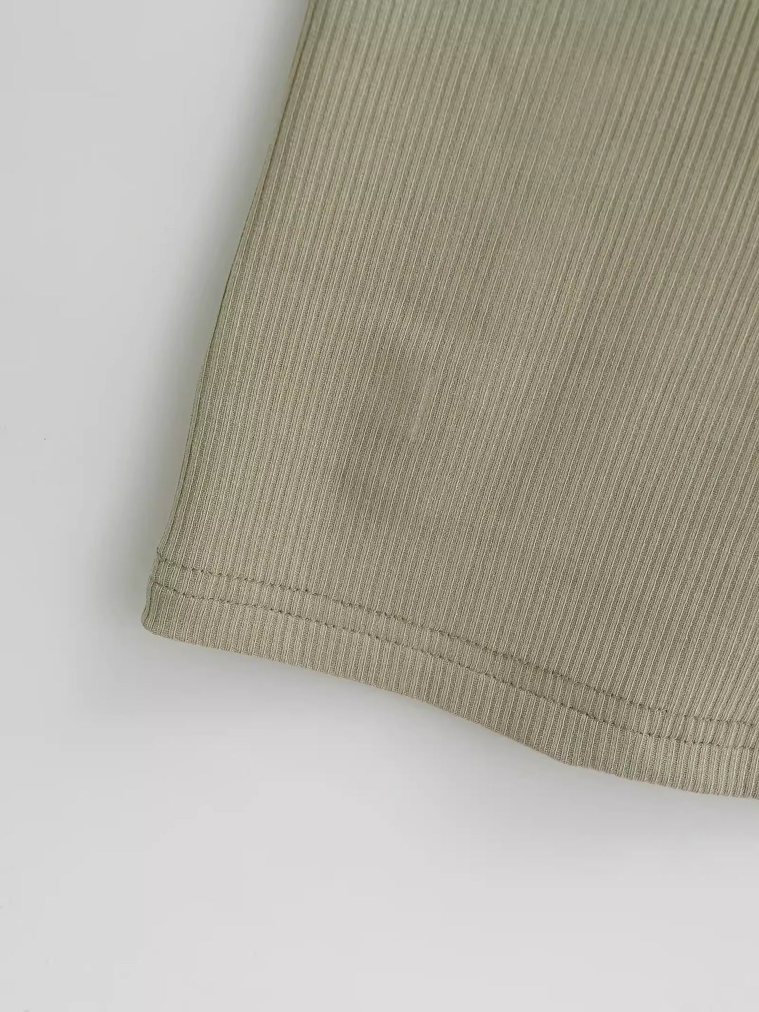 ワンショルダーリブワンピース