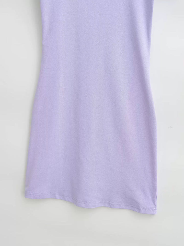 UネックTシャツミニワンピース