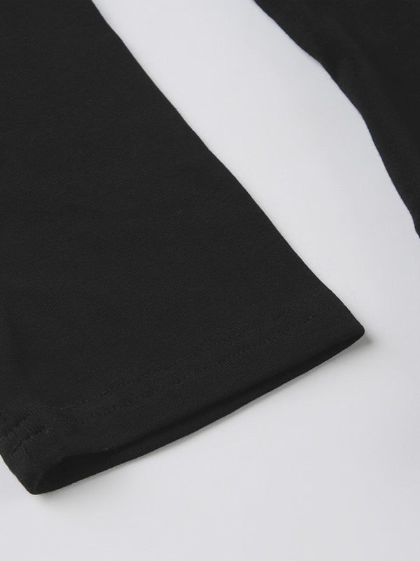 ラップデザイン裏起毛トップス