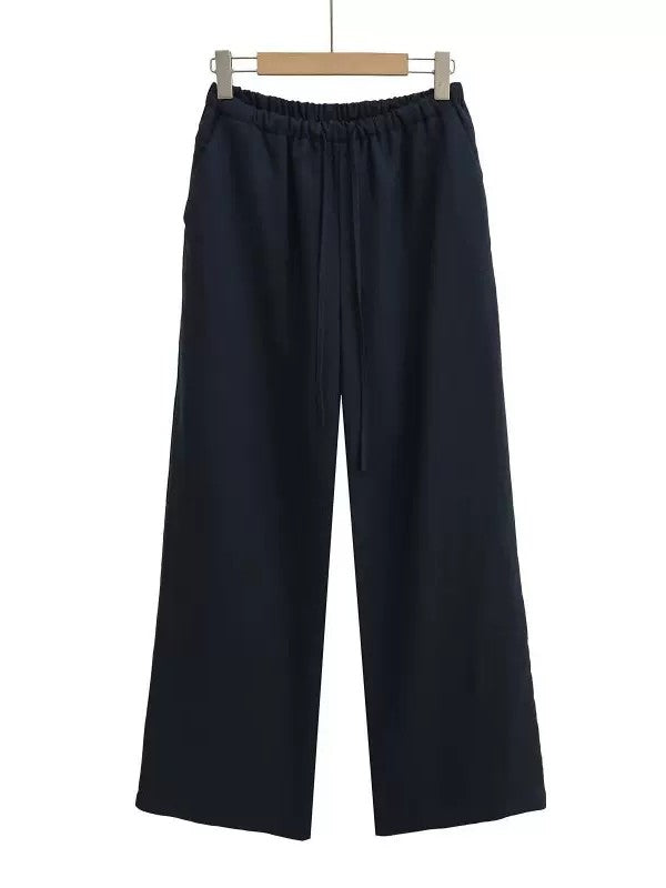コットンリヨセルイージーストレートパンツ