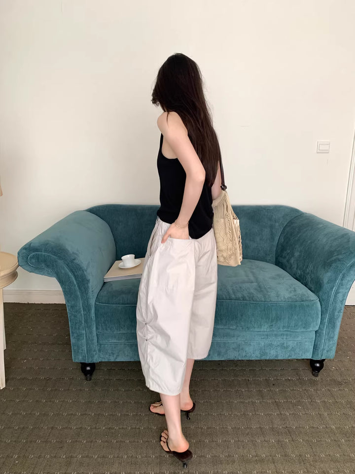 コットンブレンドバミューダワークパンツ