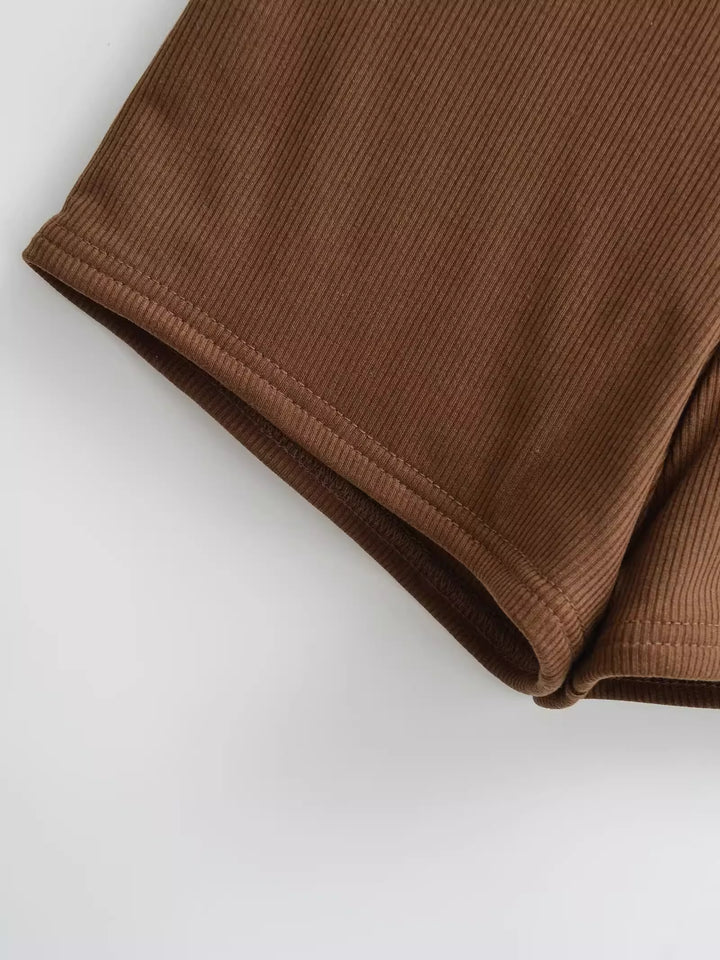 リブフィットショートパンツ