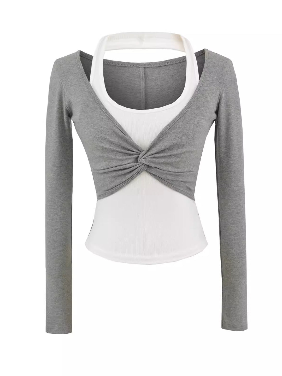 レイヤードツイストデザイントップス