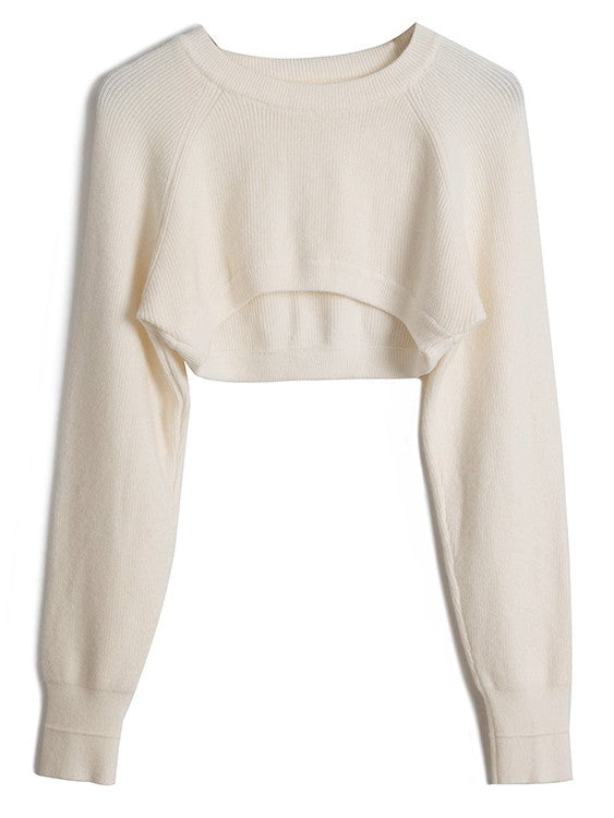 クロップドベーシックセーター