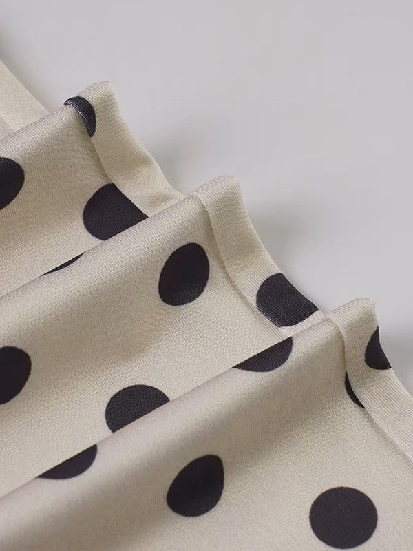 ポルカドットイージーフレアパンツ