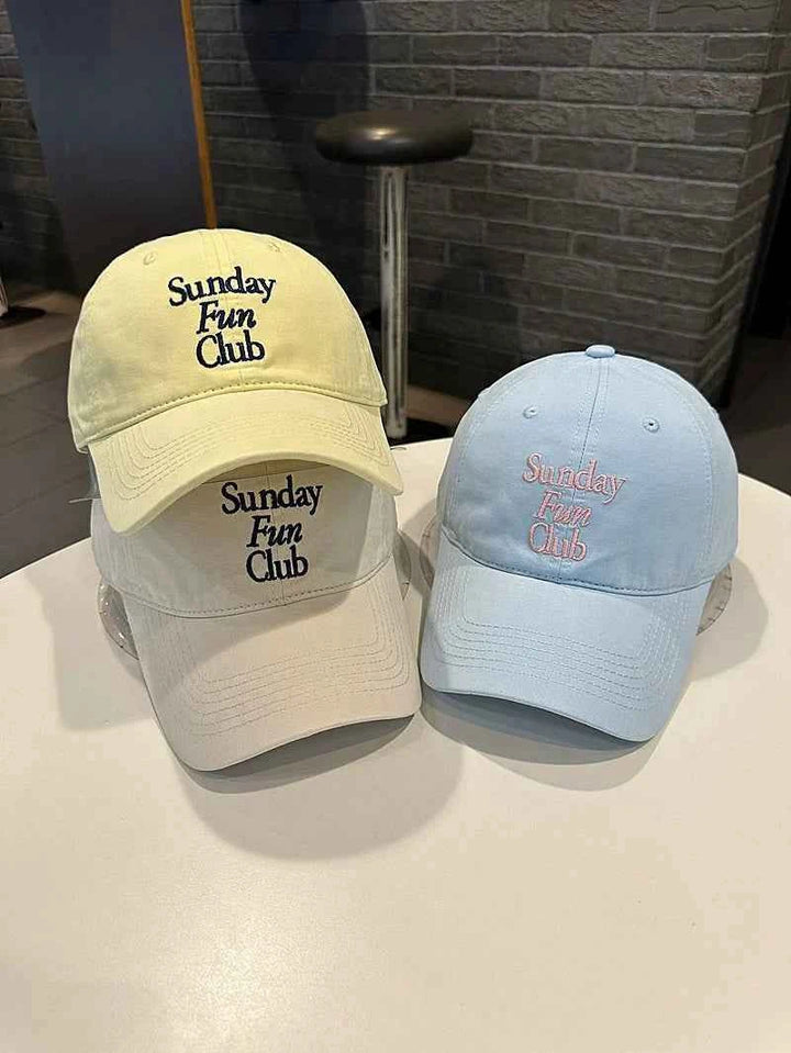Sunday Fun Club 刺繍Cap