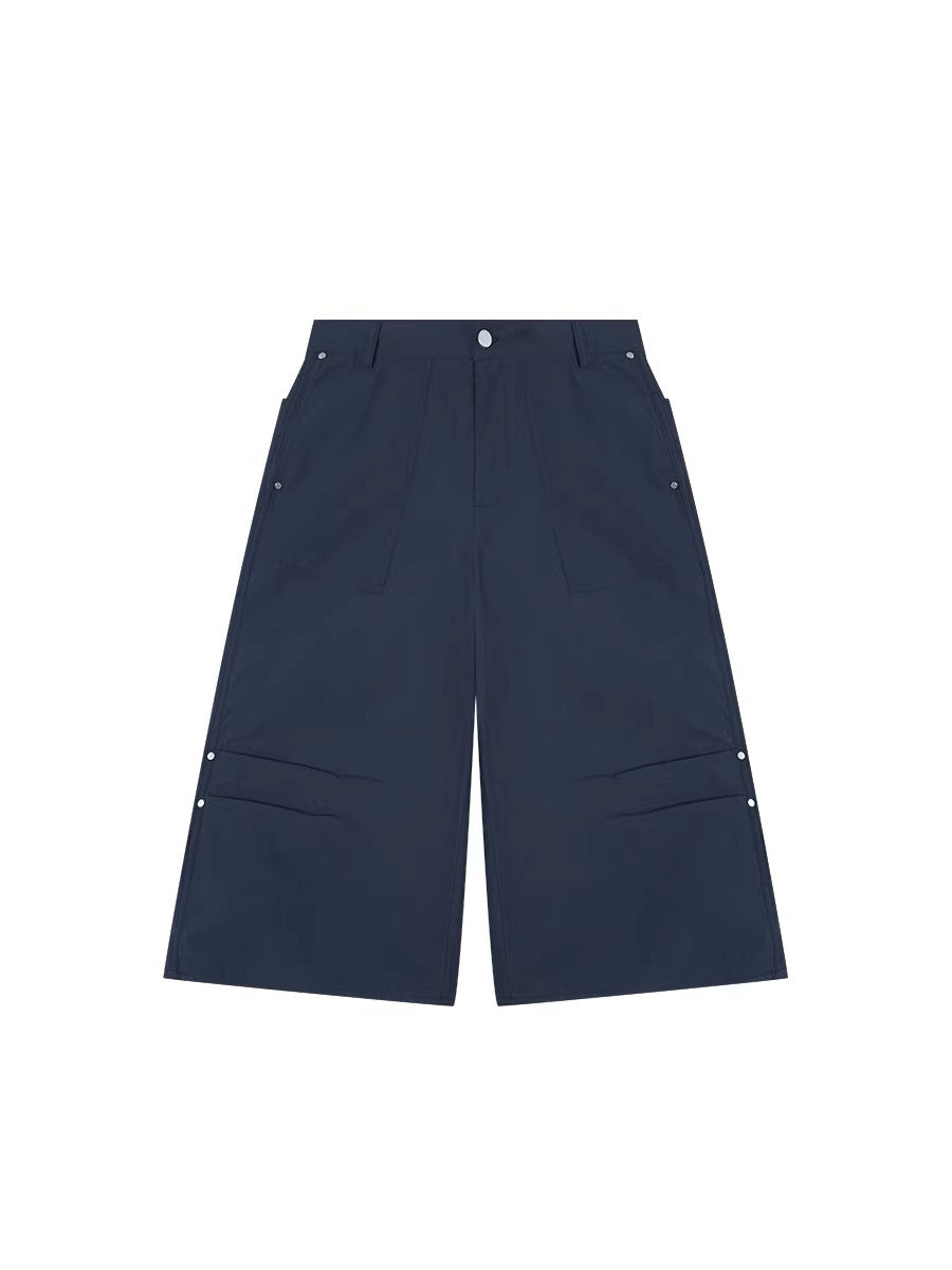 コットンブレンドバミューダワークパンツ