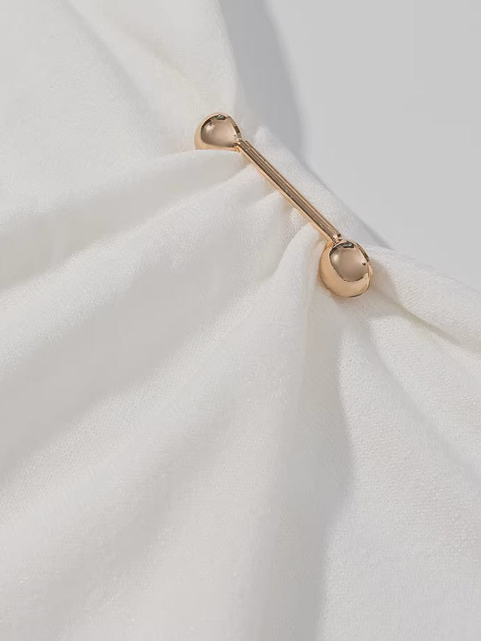 カシュクールベストワイドパンツ セットアップ