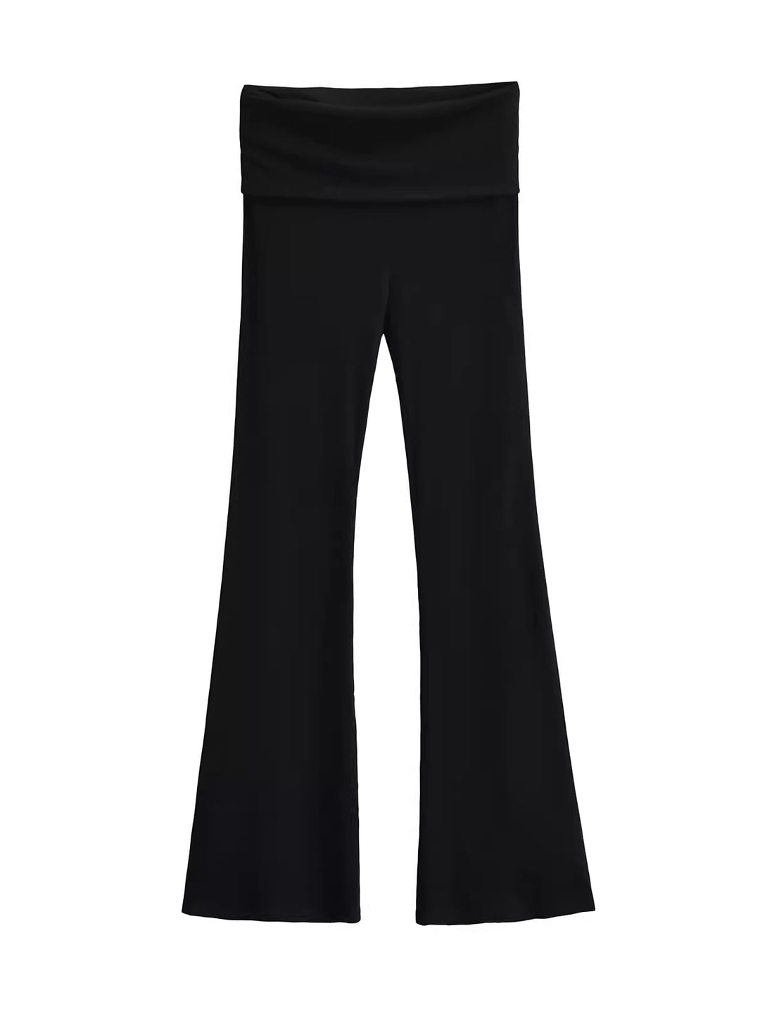 ワイドフォールドオーバーリブフレアパンツ