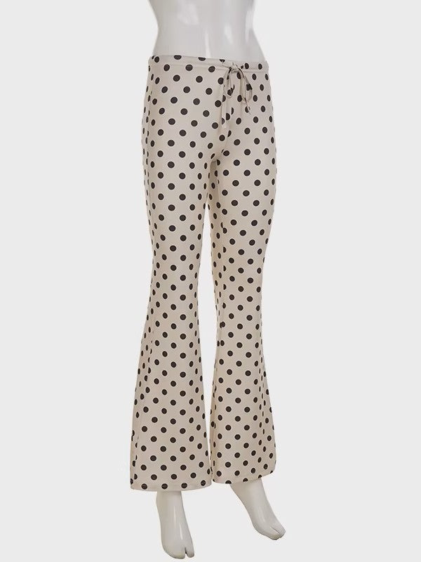 ポルカドットイージーフレアパンツ
