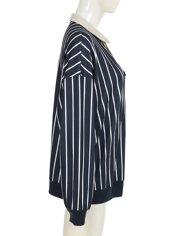 ストライプPoloプルオーバー