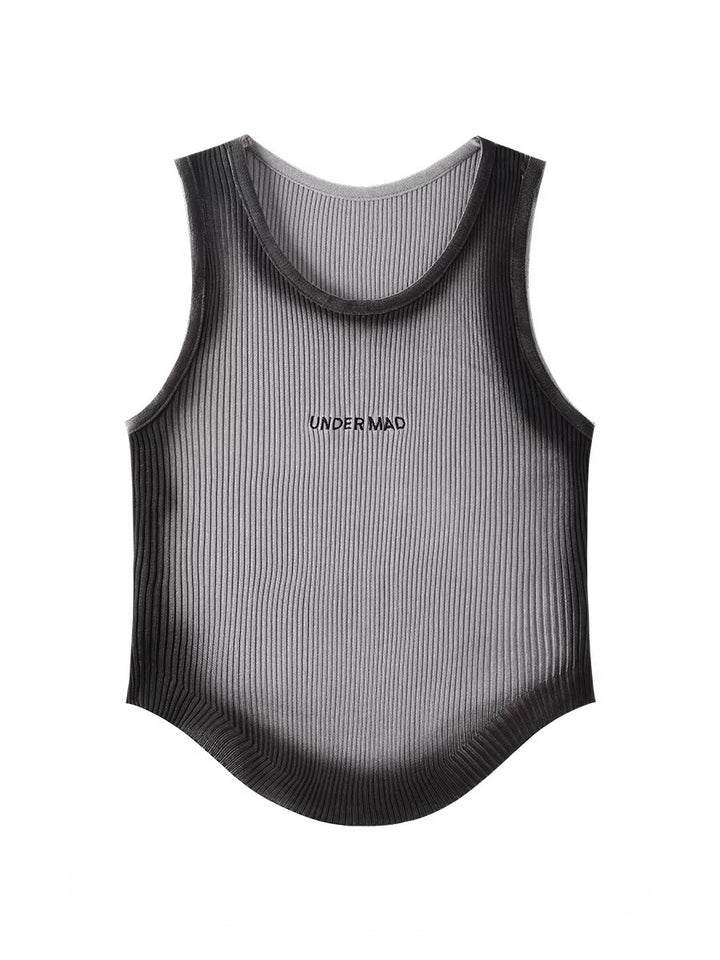 グラデーションリブタンクトップ