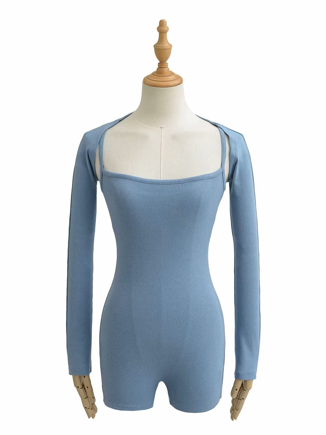 2WAYリブフィットワークアウトロンパース