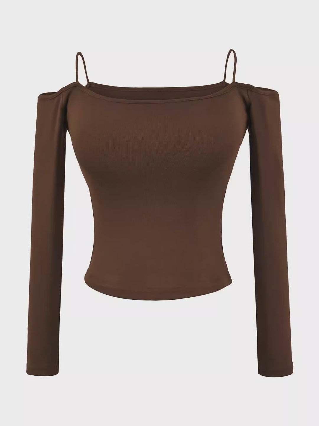 カップ付きオフショルダートップス