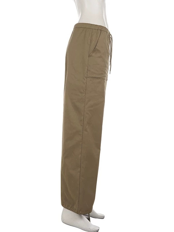 ドローストリングワイドチノパンツ