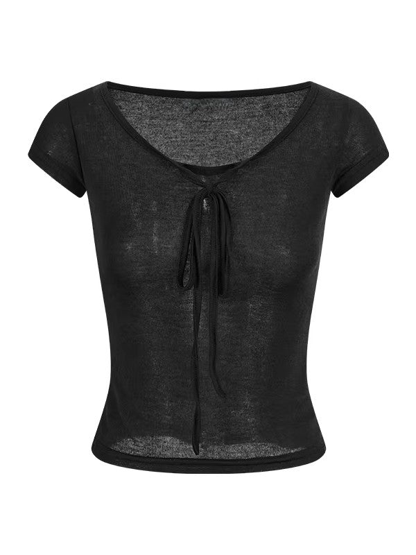 フロントリボンシアートップス