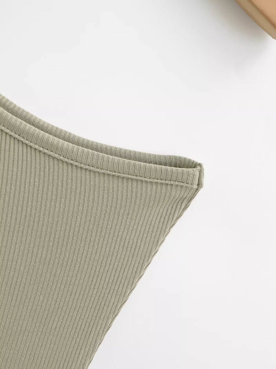 ワンショルダーリブワンピース