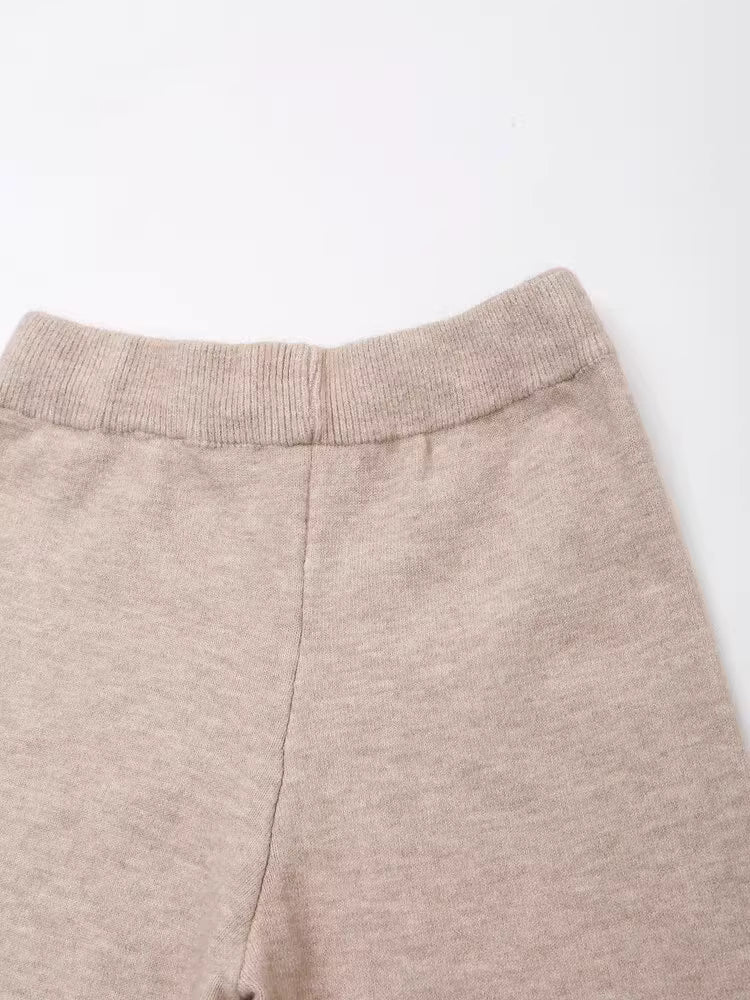 ニットラップカーディガンパンツセット