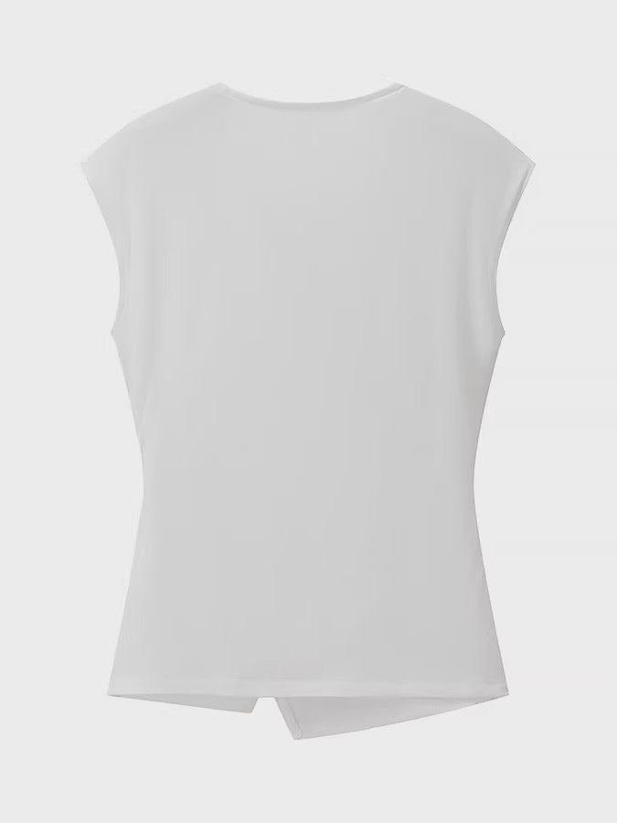 カシュクールベストワイドパンツ セットアップ