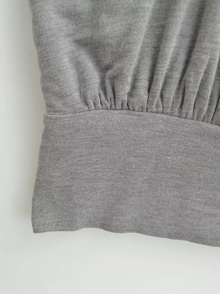 バックレスドレープホルターネックトップス