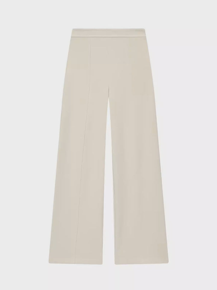 アシンメトリーハイネックトップスワイドパンツセット