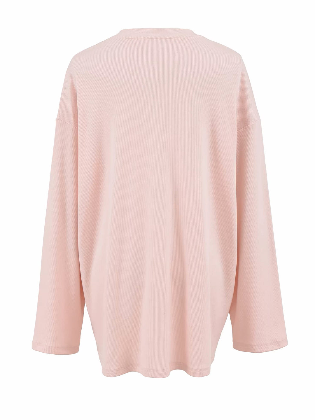 Vネックリラックスリブトップス