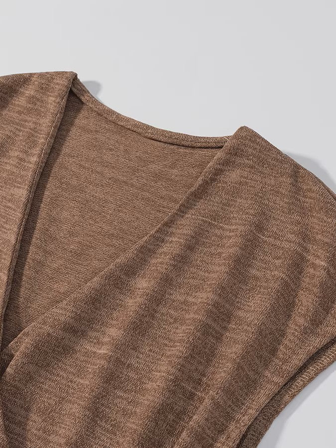 カシュクールベストワイドパンツ セットアップ
