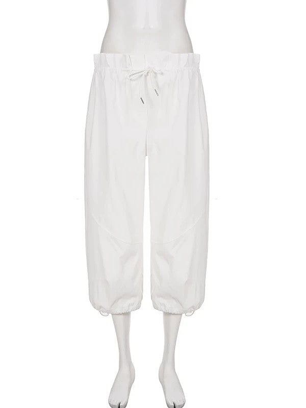 ドローストリングジョガークロップドパンツ