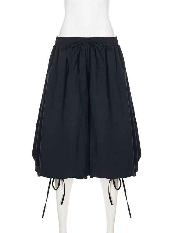 バルーンワイドパラシュートバミューダパンツ