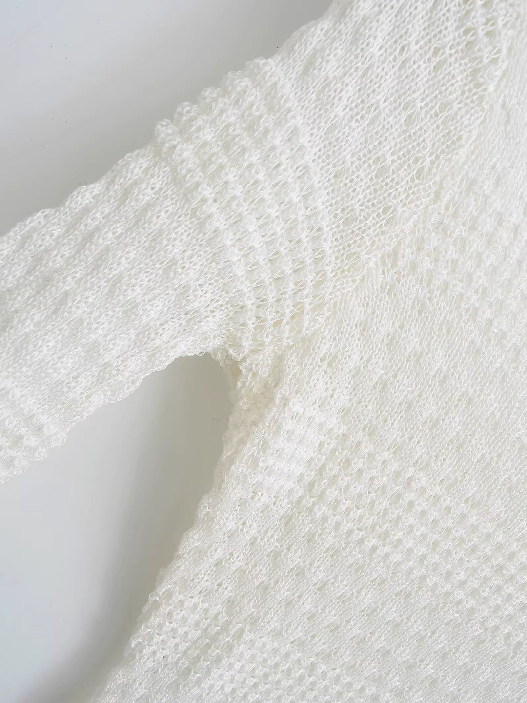 アシンメトリーシアーニットトップス