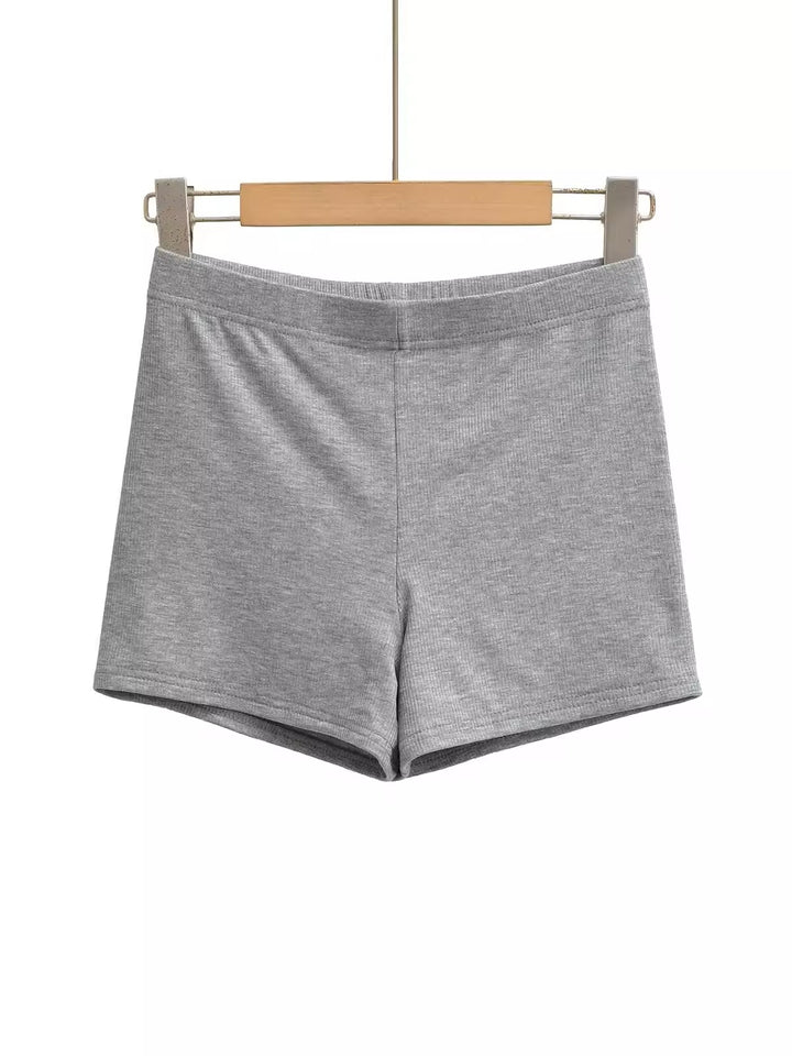 リブフィットショートパンツ