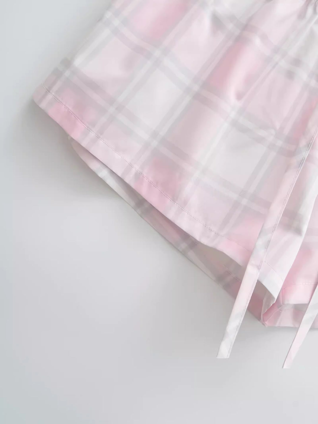 パステルチェックルームショートパンツ