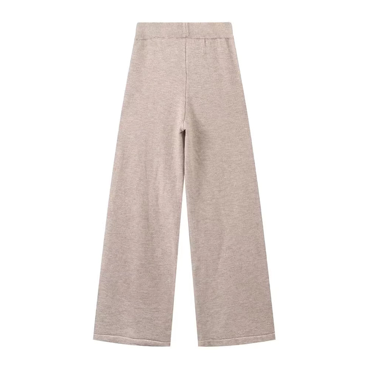 ニットラップカーディガンパンツセット