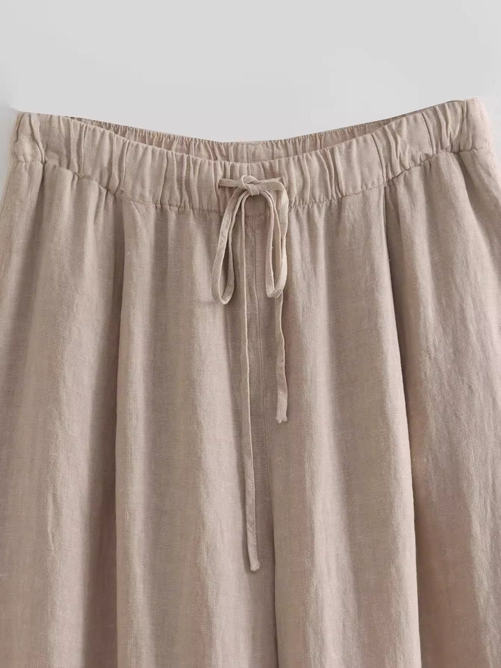 コットンリネンリラクシールーズパンツ