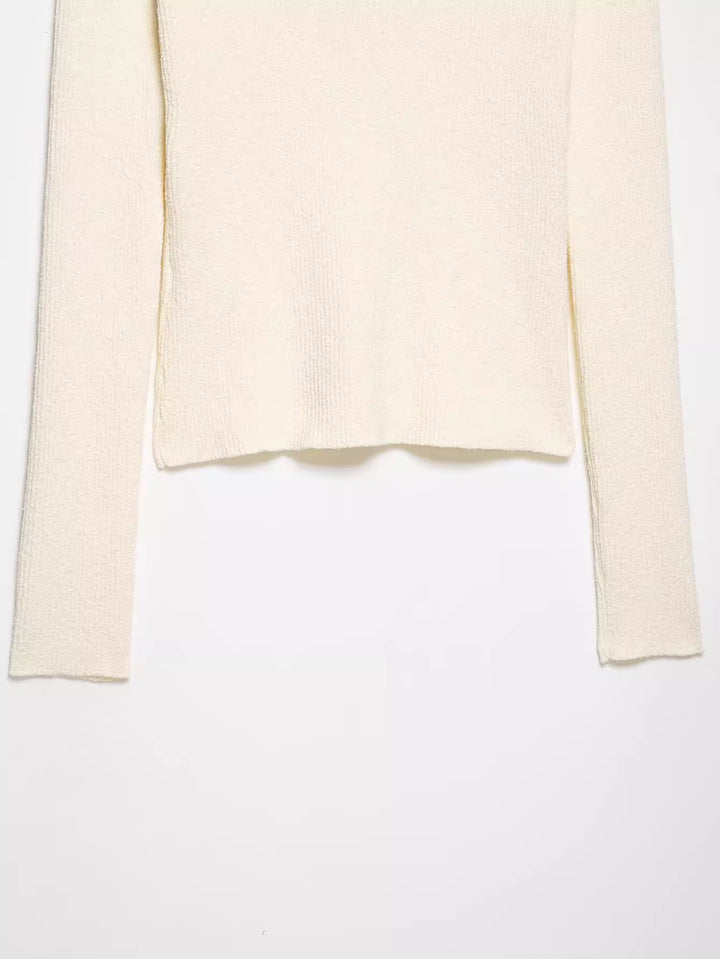 シェルボタンスラントカーディガン