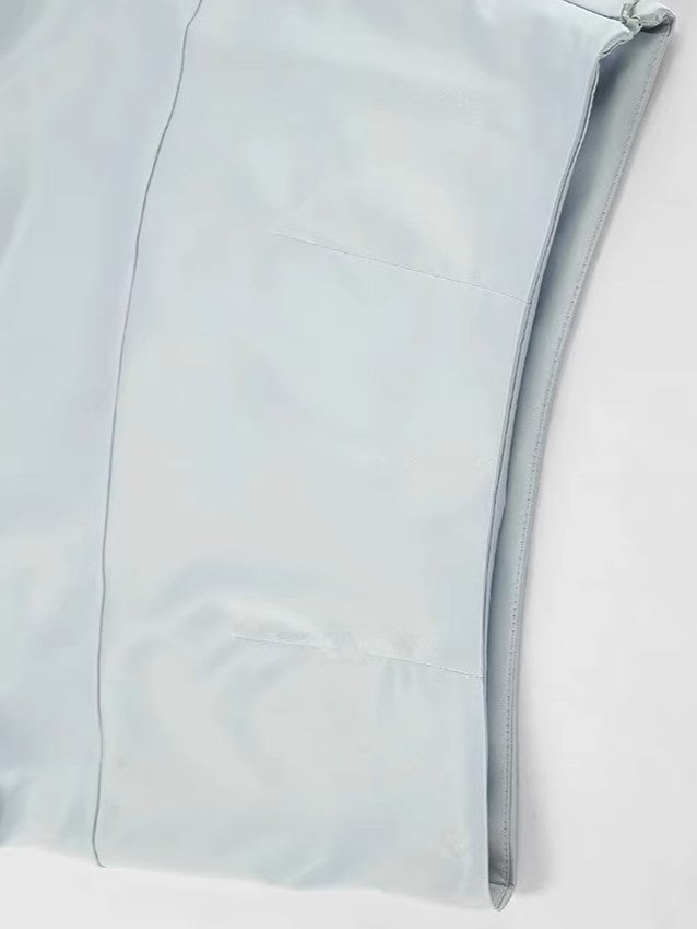 サテンスリットロングフレアスカート