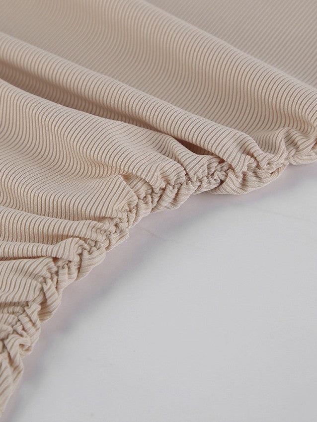 フレアスリーブウエストシャーリングトップス