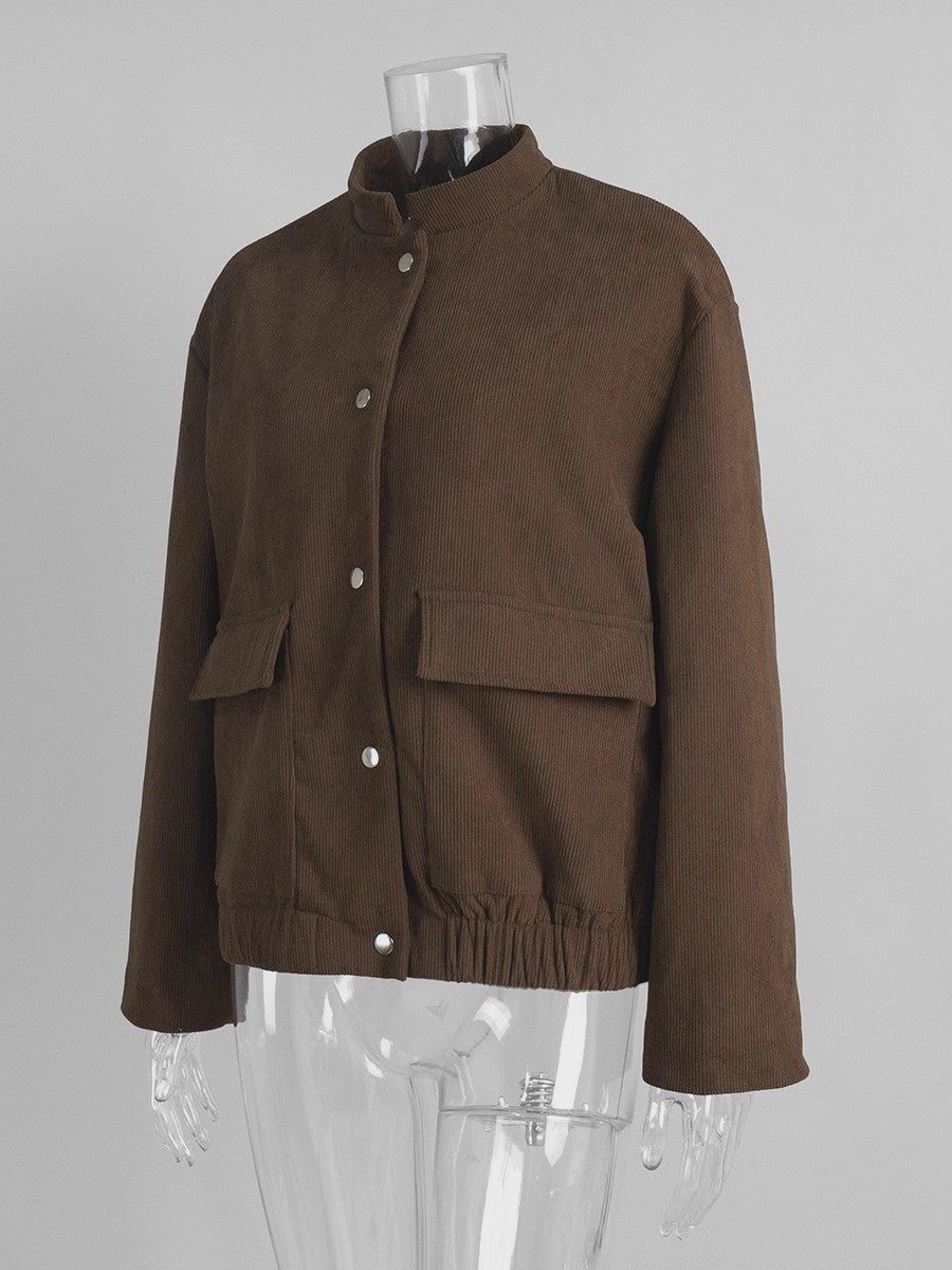 コーデュロイモックネックジャケット