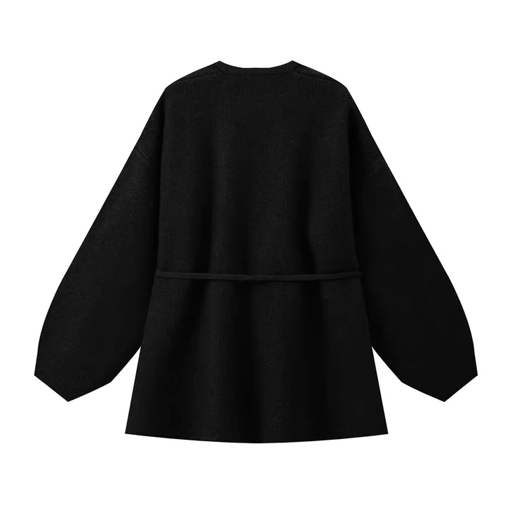 ニットラップカーディガンパンツセット