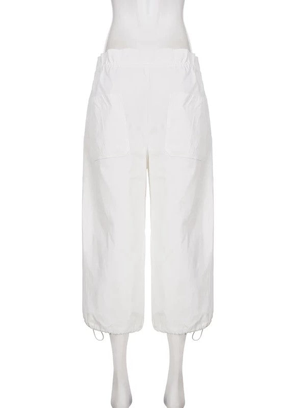 ドローストリングジョガークロップドパンツ