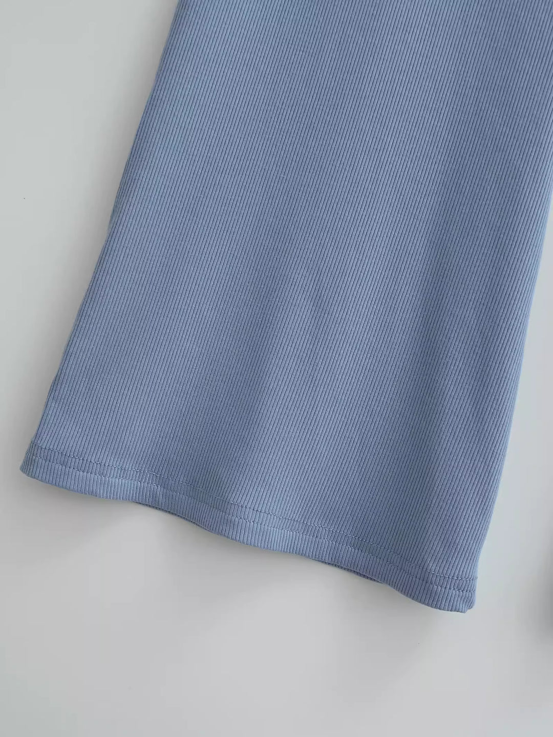 ワイドフォールドオーバーリブフレアパンツ