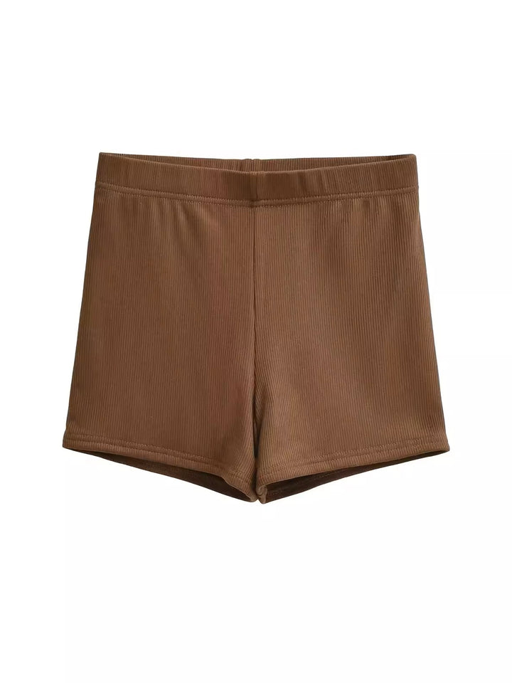 リブフィットショートパンツ