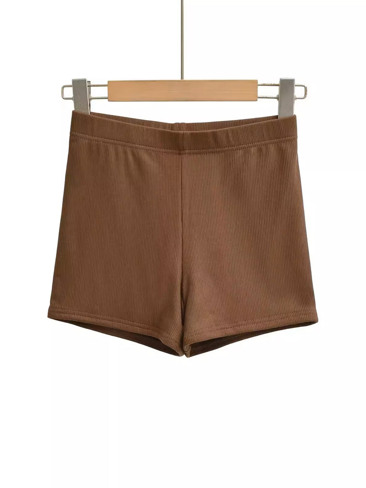 リブフィットショートパンツ